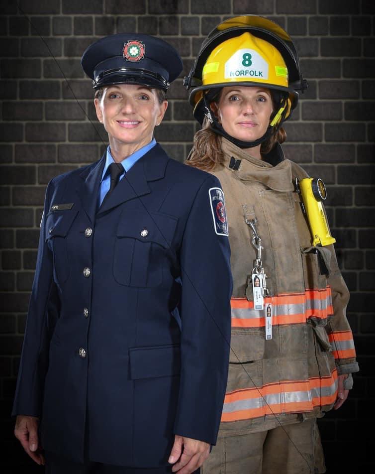 NorfolkCoFire's tweet photo. O Captain, our Captain! Join us in congratulating NCFD’s first female captain in the suppression division of the department! In her new role as captain, Mussel will supervise volunteer firefighters at the station and in emergencies – and provide training and mentorship to staff. https://t.co/HYHM8IPgWC