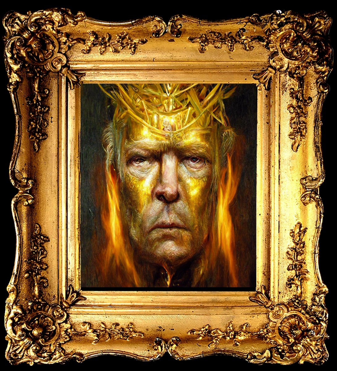 sollog's tweet photo. TRUMP GOLD NFT
Gorgeous 1/10 GOLD TRUMP by @Sollog a listed artist in museums
Make Offers at
https://t.co/mc9QjpBnjC

On @opensea &amp; @ethereum 

RAREST TRUMP NFTS by a real artist
#nft #nfts #trumpnft #trumpnfts #trump #trumpart #trumpdigital #trumpcards https://t.co/Jatx1DUsIB