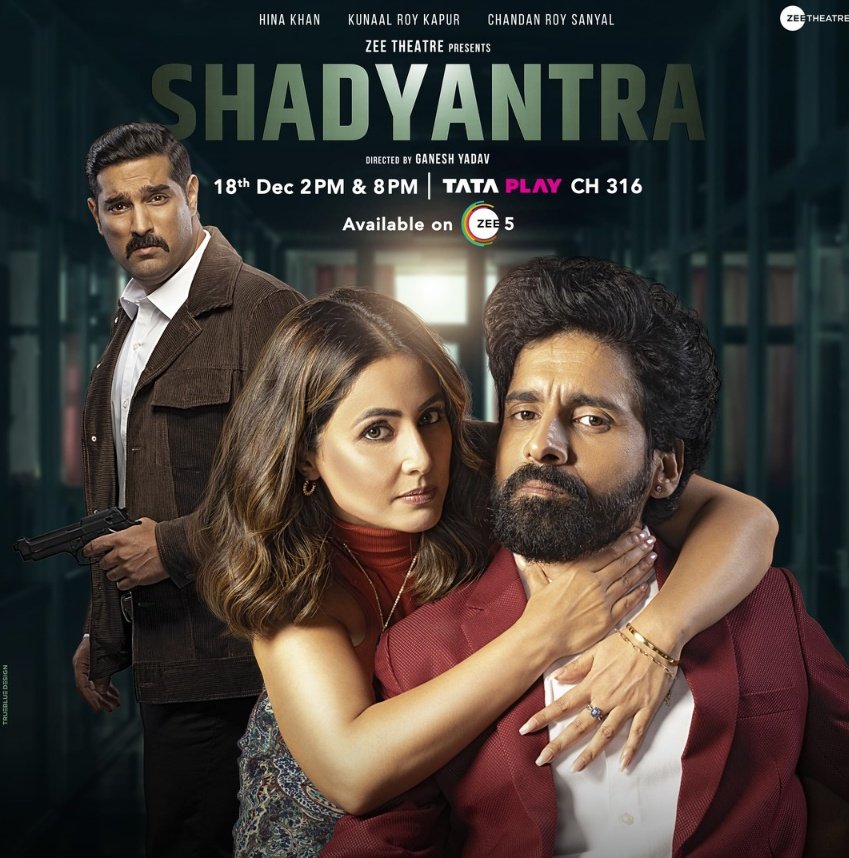 Can't wait for tomorrow 🔥 #Shadyantra Super excited 💫 All the Best 🧿❤️ @eyehinakhan
nd the entire crew @ZEE5India
@Zee_Theatre 
#hinakhan #ChandanRoySanyal #Natasha