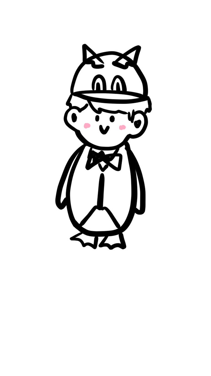 chimuyan723's tweet image. #ゴラクバFA 
ぺんとさんを5分で描くとこうなります。