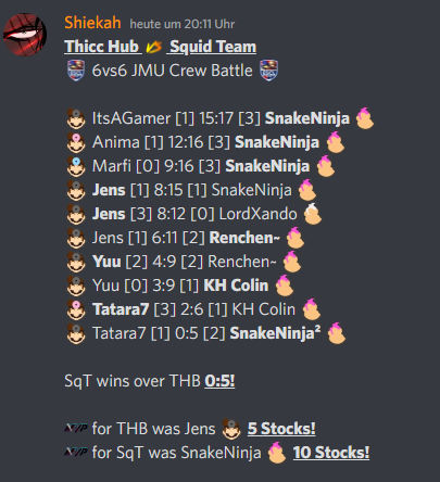 SquidTeam09's tweet photo. On the 02.10.22 we played against @TrueSmashHub in the @ESCL_Official Gimmick Event! 
We won 5-0! https://t.co/CX3JZjQgAb
