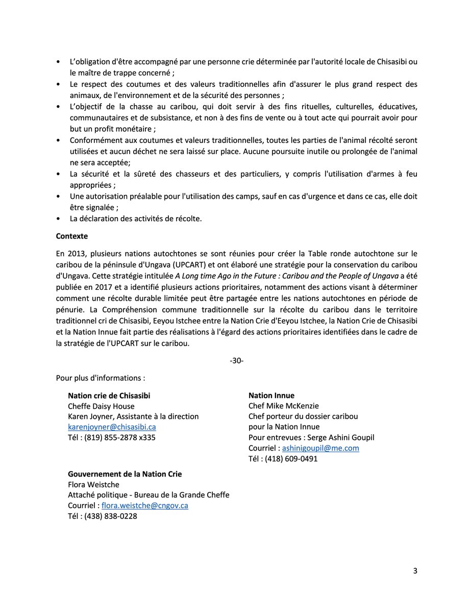 Gouvernement Nation Crie <a href="/gcccra/">Cree Nation Govt.</a>, Nation Crie Chisasibi <a href="/CreeChisasibi/">Cree Nation of Chisasibi</a> et #nationinnue continuent de renforcer relations pour protéger caribous en renouvelant la Compréhension commune traditionnelle sur récolte caribou pour l'année 2023.  @Mandyingaround <a href="/eeyougal/">Daisy House</a> <a href="/mckentshe/">Mike Mckenzie</a>