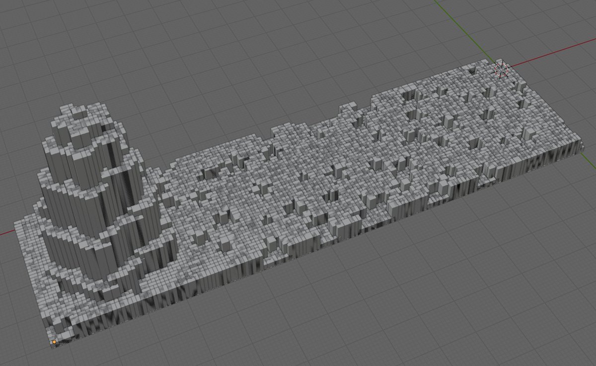 dcbriccetti's tweet image. Here’s my #AdventOfCode2022 day 12 elevation data, visualized in Blender. Now I’ll 3D print it.