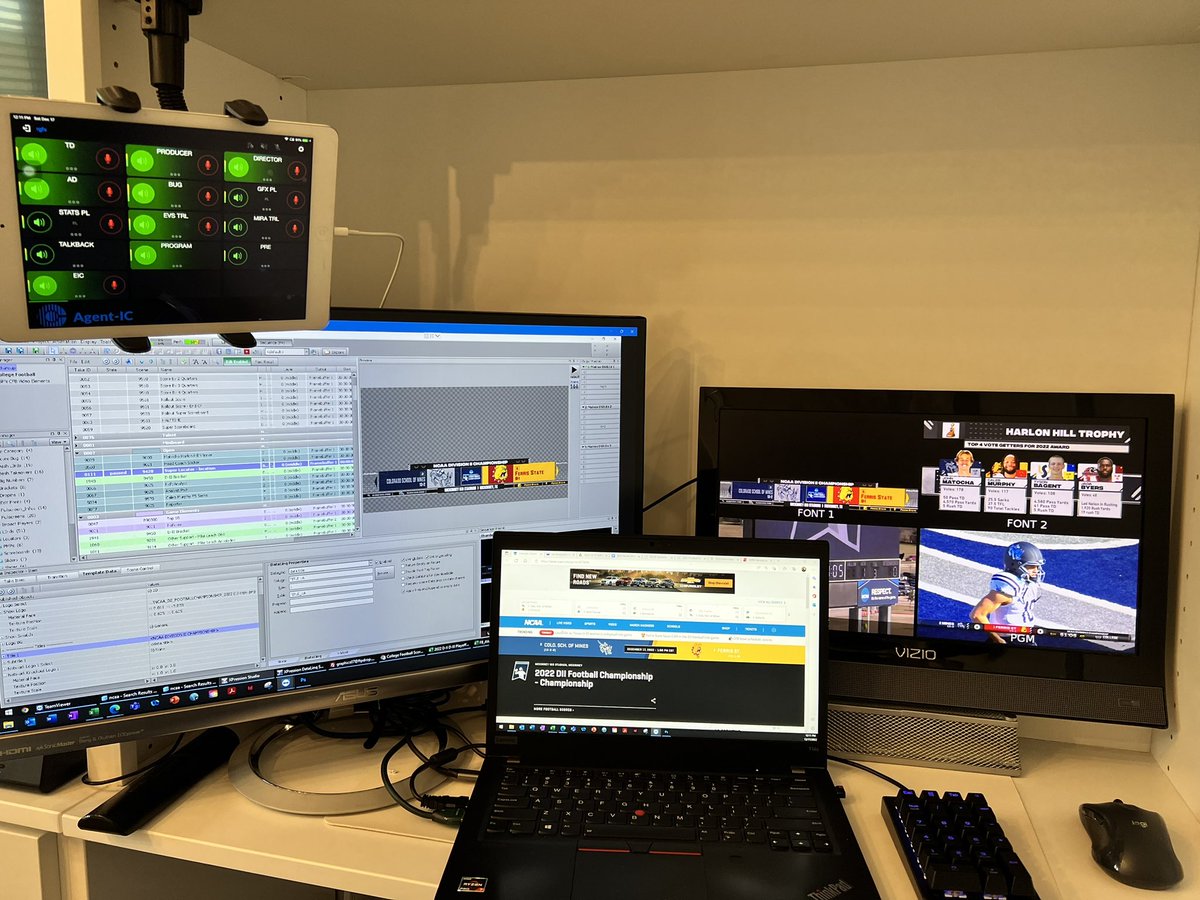 Ryan Brown (@__ryanbrown__) on Twitter photo Todays office takes me back to my <a href="/NCAADII/">NCAA Division II</a> roots today with the D-II Football National Championship! 🏈
We are live on ESPNU📺 with <a href="/FerrisFootball/">Ferris St. Football</a> vs <a href="/MinesFootball/">Mines Football</a> ! Todays office takes me back to my <a href="/NCAADII/">NCAA Division II</a> roots today with the D-II Football National Championship! 🏈
We are live on ESPNU📺 with <a href="/FerrisFootball/">Ferris St. Football</a> vs <a href="/MinesFootball/">Mines Football</a> !
