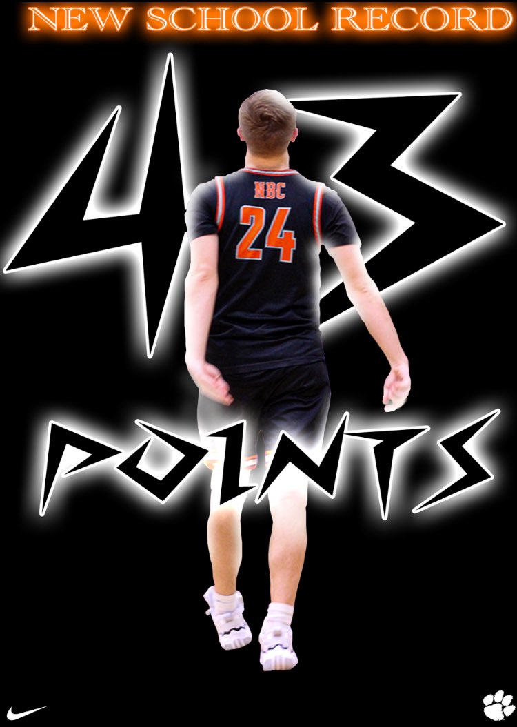 Congratulations to <a href="/kylerhellbusch1/">Kyler Hellbusch</a> for breaking the scoring record for points in a game last night with 43 against Battle Creek!