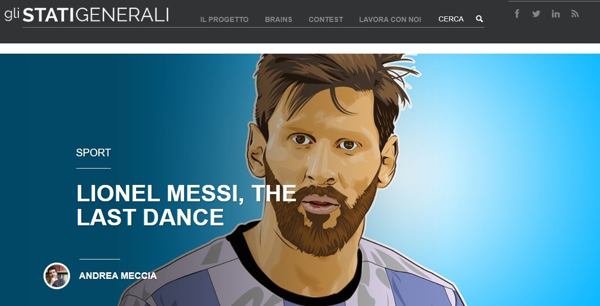 ✍️"Lionel Messi, the last dance".
 
A poco meno di ventiquattr'ore dalla finale Argentina-Francia il mio pensiero sul mondiale (e la carriera) del numero dieci argentino.

Su <a href="/stati_generali/">Gli Stati Generali</a> --> bit.ly/3YuWekH