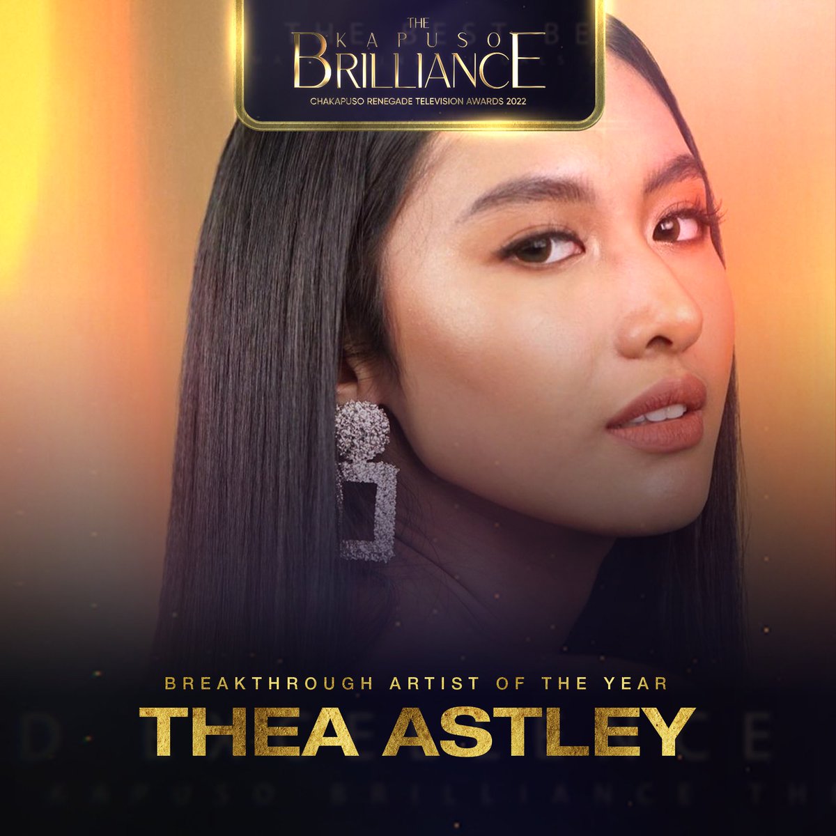 Breakthrough Kapuso Artist of the Year: Thea Astley

@theaastley rose to prominence in the industry after lending her soulful voice to the soundtracks of some GMA's programs. She currently slays and dominates in #AllOutSundays' #Queendom.

#TheKapusoBrilliance | CKR TVAwards2022