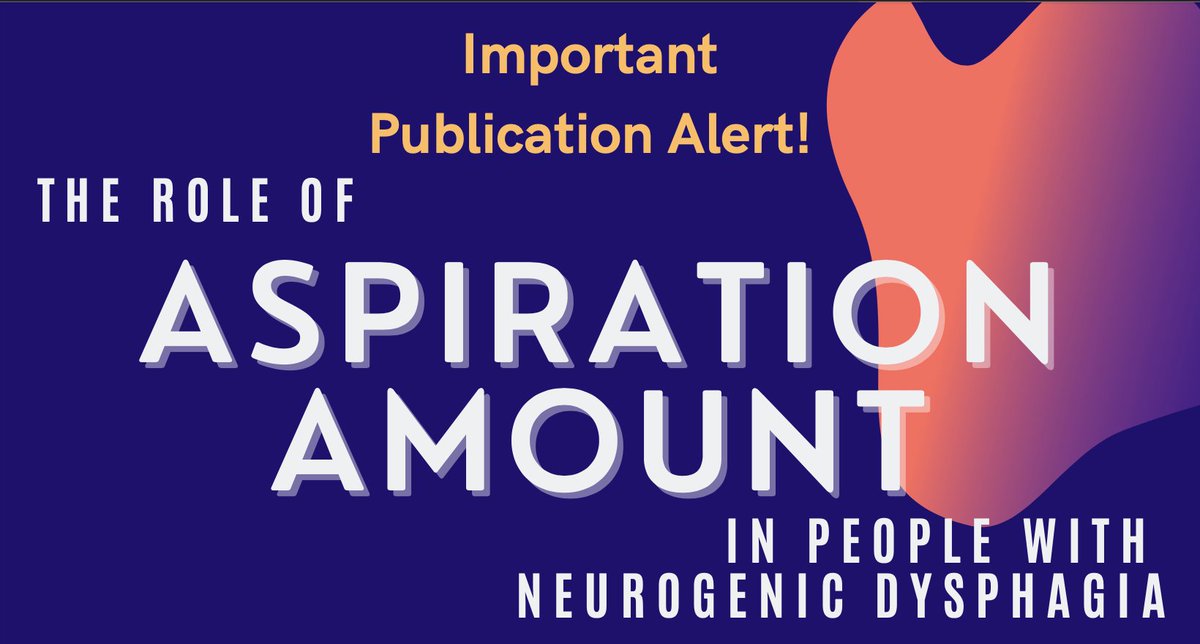 To my #medslp &amp; #dysphagia friends/colleagues, our newest research on #aspiration amount and silent vs non-silent aspiration is now available just in time for the holidays!🎄🎁 Special thanks to the brilliant co-authors <a href="/jamescborders/">James Borders</a> <a href="/AveryDakin/">Avery Dakin</a> &amp; <a href="/AirwayLab/">Upper Airway Dysfunction Lab</a>  See thread 👨‍🔬