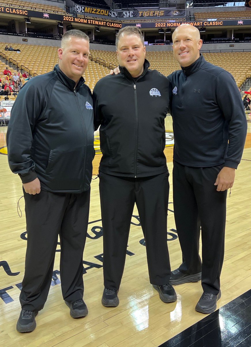 CBOA officials <a href="/CoachAckman/">Chris Ackman</a>, <a href="/SammmyB23/">Sam Barnes</a>, &amp; <a href="/MMu98/">LucMU98</a> officiated the <a href="/NorthShelbyHS/">North Shelby High School</a> vs Crane game at the @NormStewartOrg at <a href="/MizzouAthletics/">Mizzou Athletics</a> Arena. Honored to have former Mizzou coach Norm Stewart in the crew pic. <a href="/MSHSAAOrg/">MSHSAA</a> <a href="/MbcaCoaches/">MBCA</a>