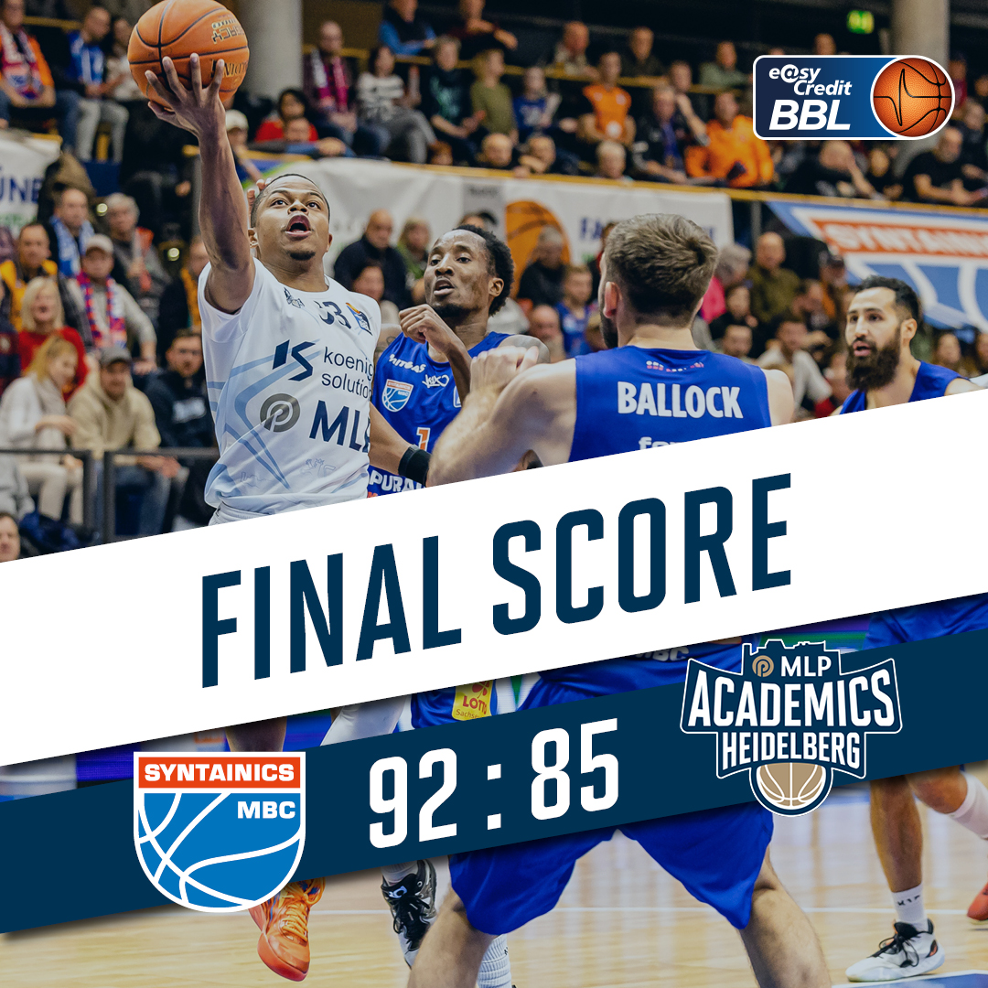MLP_Academics's tweet photo. ๐๐๐ง๐ง๐๐ฅ๐ ๐ก๐๐๐๐๐ฅ๐๐๐๐
โน๏ธ Top-Scorer HD: Eric Washington (26), Tim Coleman (15) & Max Ugrai (12).
๐ Ein Spielbericht folgt in Kรผrze.
@easyCreditBBL
#WirsindHeidelberg #snpdome #easycreditbbl #gameday #basketball #ballislife #mlpacademicsheidelberg https://t.co/7tt4mhTYHM