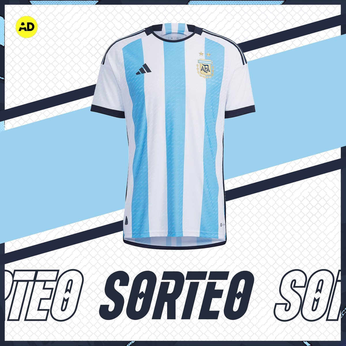 Offsider_ES's tweet photo. 🎁 ¿Quieres ganar una 𝗰𝗮𝗺𝗶𝘀𝗲𝘁𝗮 de ARGENTINA? 🇦🇷

📌 Si Argentina gana el Mundial, sorteamos su camiseta entre los que den RT y nos sigan. 

🍀 ¡Mucha suerte a todos! #FIFAWorldCup | #Qatar2022 https://t.co/SukijPdj6T