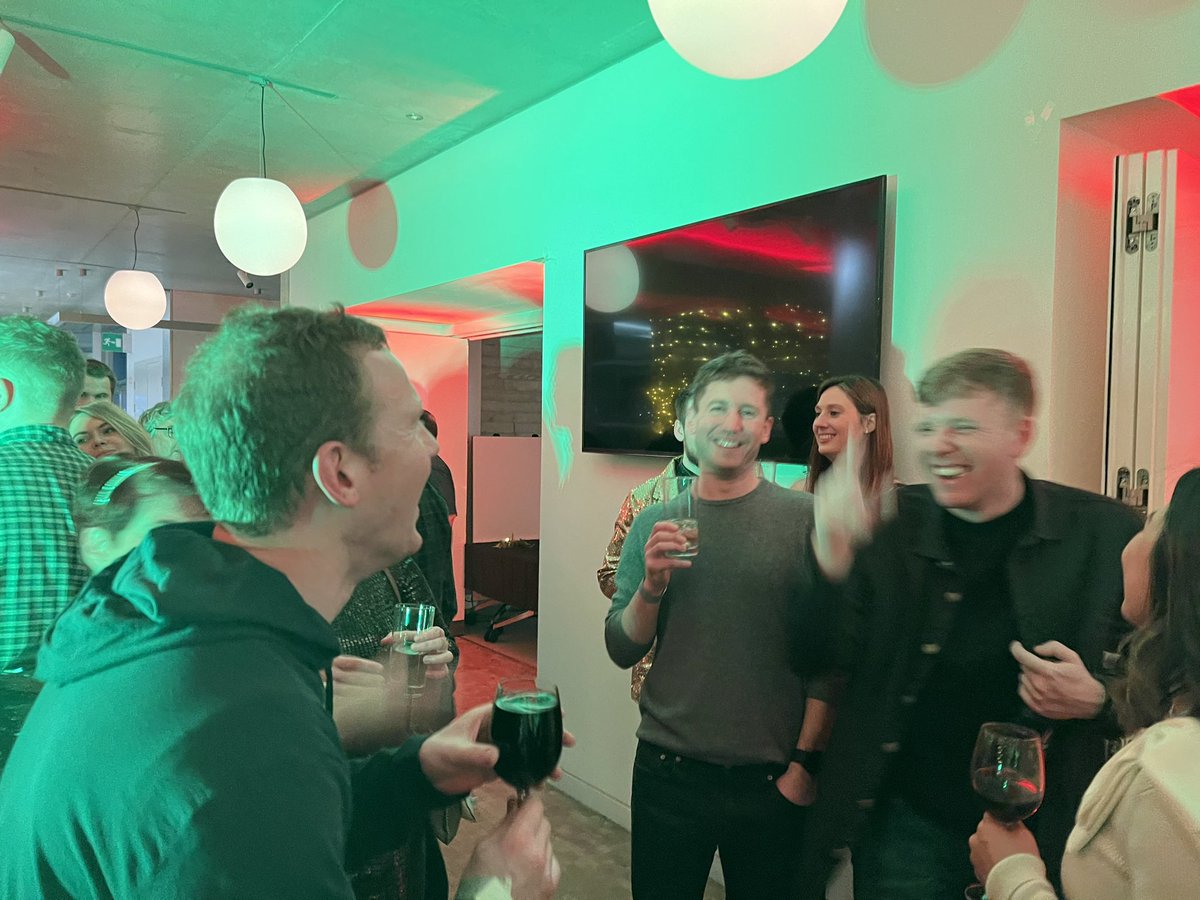 Emma_Lepley_'s tweet photo. An absolutely brilliant time being sparkly last night at our @bdp_com Manchester Studio Christmas do.
I knew Steve Merridew’s sparkly lip sync 2020 jacket would come in handy again… #somuchdancing #andsinging #happyretirementFrancis #greatspeeches #bdp #sparkles https://t.co/CpqxerJuXf