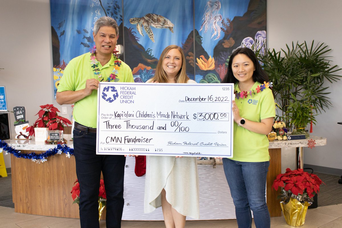 We're proud to support the Children's Miracle Network again this year. Mahalo to all who contributed to our fundraiser, we were able to raise $3,000 to benefit Kapi'olani CMN!