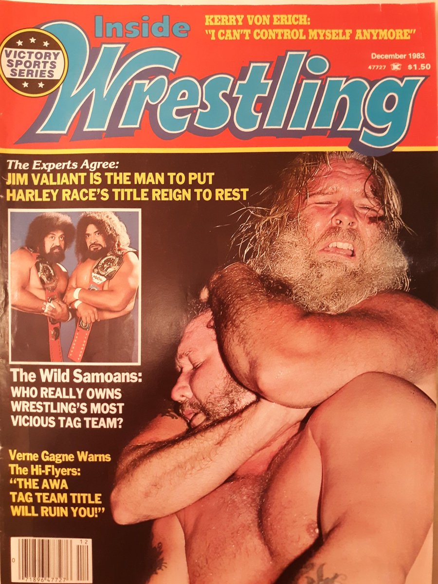 JeffArnie8's tweet photo. Arnie's archives: experts agree, #jimmyvaliant has the experience and just unorthodoxed enough to defeat seven time NWA champion Harley Race/ inside wrestling December 1983 @pwmuseum1 @WrestleMagazine @kingofkingsport https://t.co/c4uIPugWhe