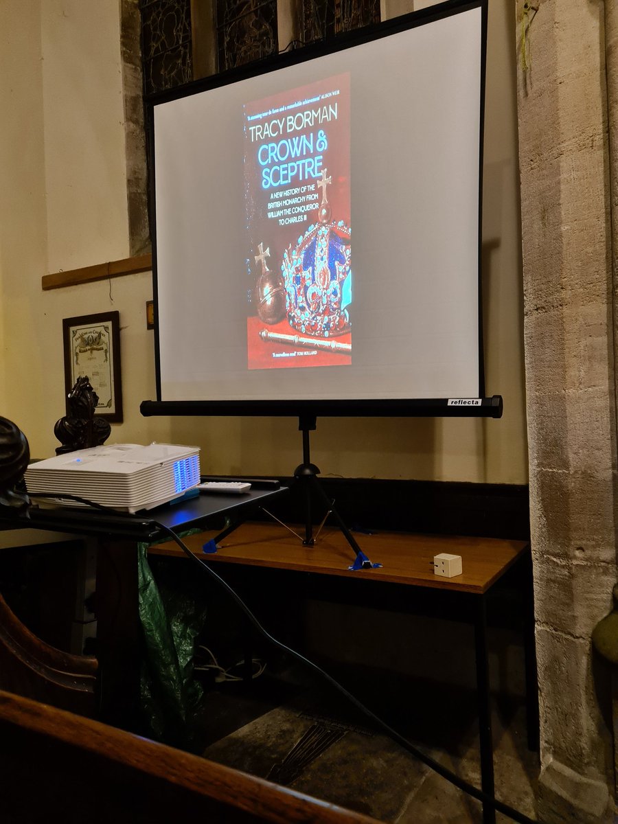 knowledge_witch's tweet photo. #ThrowbackToLastWeek 
Throughly enjoyed @TracyBorman's Crown and Sceptre talk for Collywestern Historical Society last week. #GreatestHits of the British Monarchy. #historyteacher 
👇 https://t.co/O0O5WK1i0g