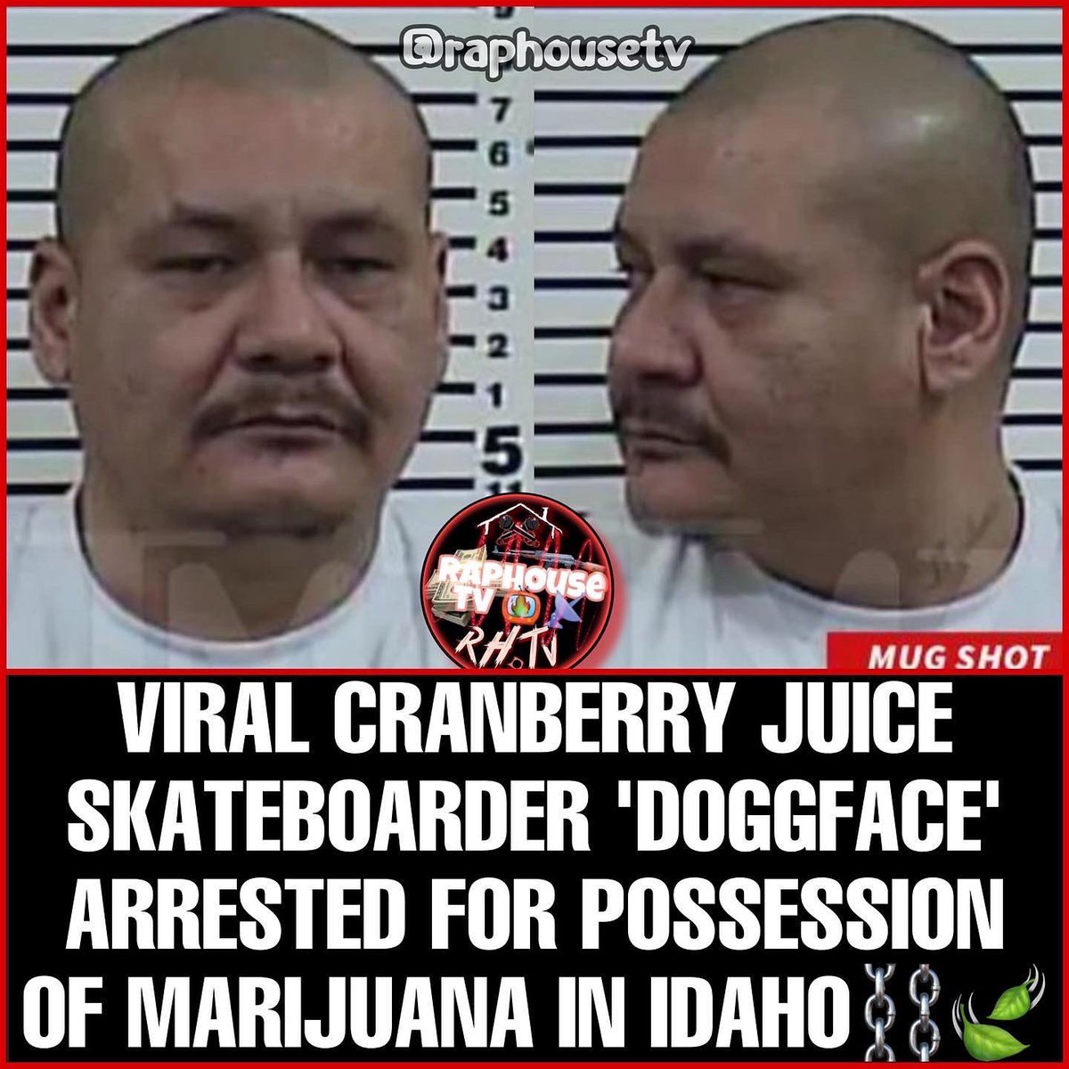 Raphousetv (RHTV) on Twitter "Viral Cranberry Juice Skateboarder 'Doggface' Arrested For
