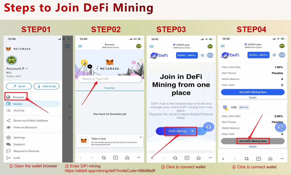 Amyalisa1's tweet photo. Steps to join the DeFi mining platform:
① Copy the DeFi mining link, click on the browser, copy and paste the DeFi mining link: 👇👇

https://t.co/T2HtR97YkX

The daily mining income is 2%-5%, which is directly settled into your account balance 24 hours a day https://t.co/uAEPWdtp4f