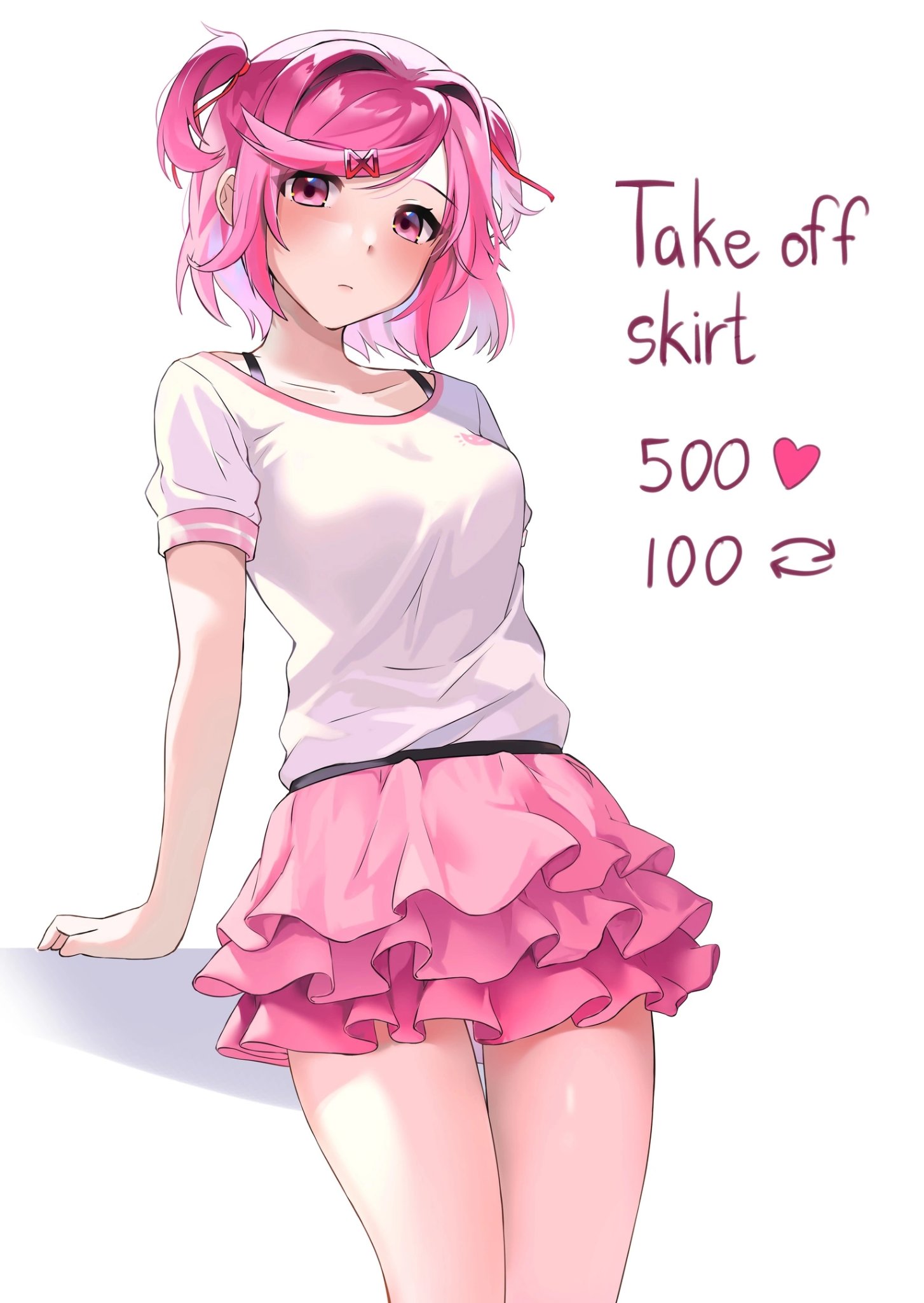 Machulanko on X: Lets start the strip game with Natsuki ~ #stripgame #ddlc  t.coY7TixEtDQj  X