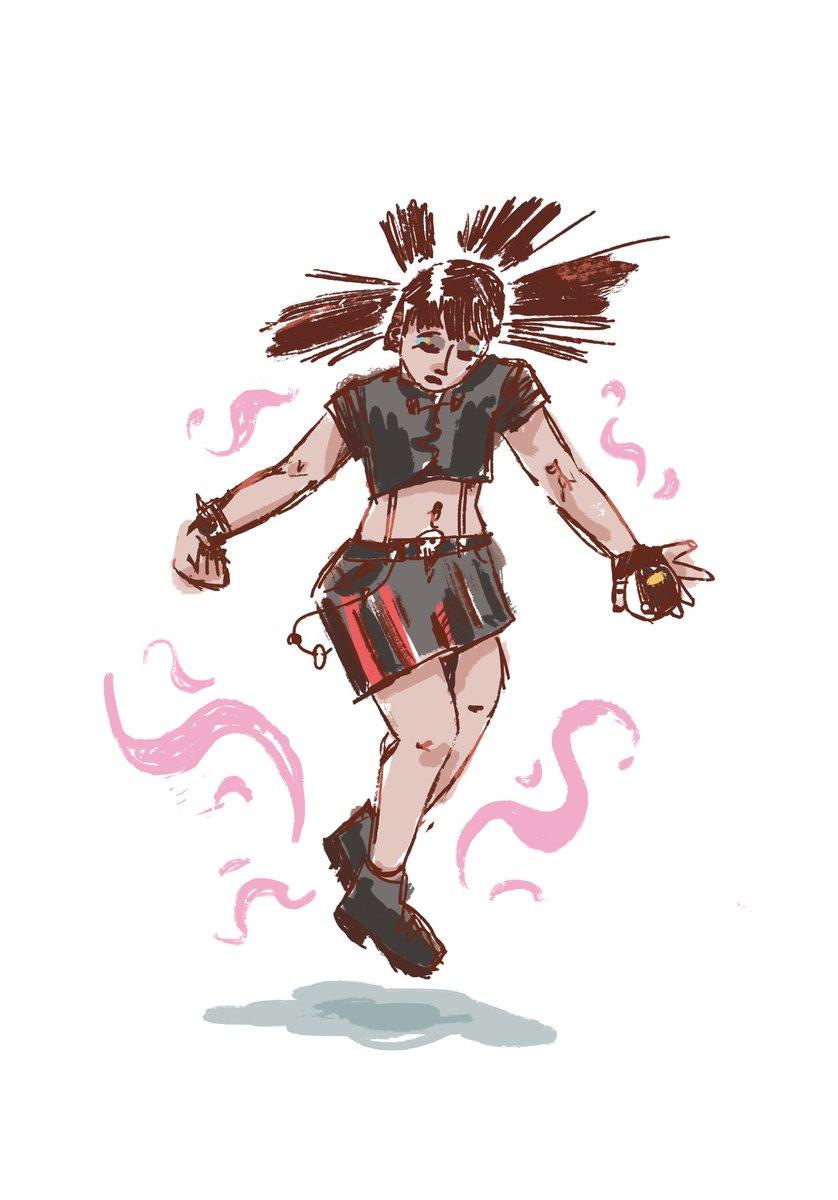 Shouldrawmore's tweet photo. A small sketch for a Dark/Psychic #Pokémon Gym Leader https://t.co/dSB9UGMVhN