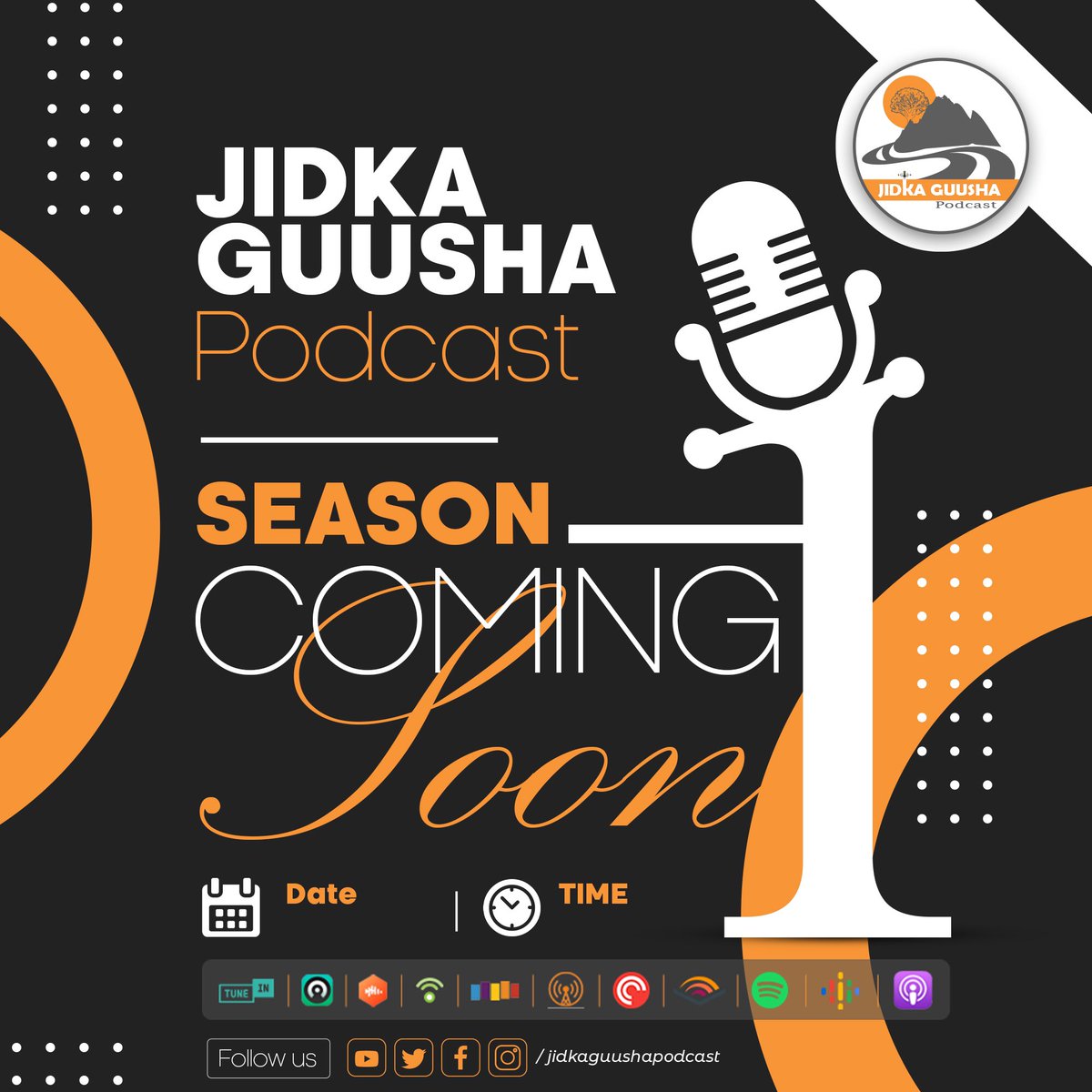 Jidkaguusha's tweet photo. This is the official twitter account of @Jidkaguusha #Podcast. Only a few days are left the launch of first Season (2022). #Hargeisa #Africa https://t.co/C8MQOUzcQo