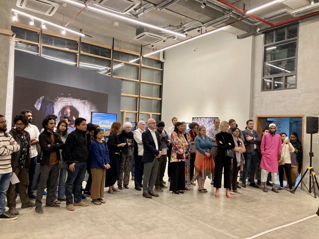 NorwayAmbBD's tweet photo. Picture says a thousand words. In Bangladesh, Norway or anywhere, #climatechange is happening. It is a global 🌎 threat. The ‘As We Were’ exhibition of @OEllingvag at #Drik is showing us a different perspective of climate change through his captivating photos 📸. https://t.co/cb9vWKP3U3