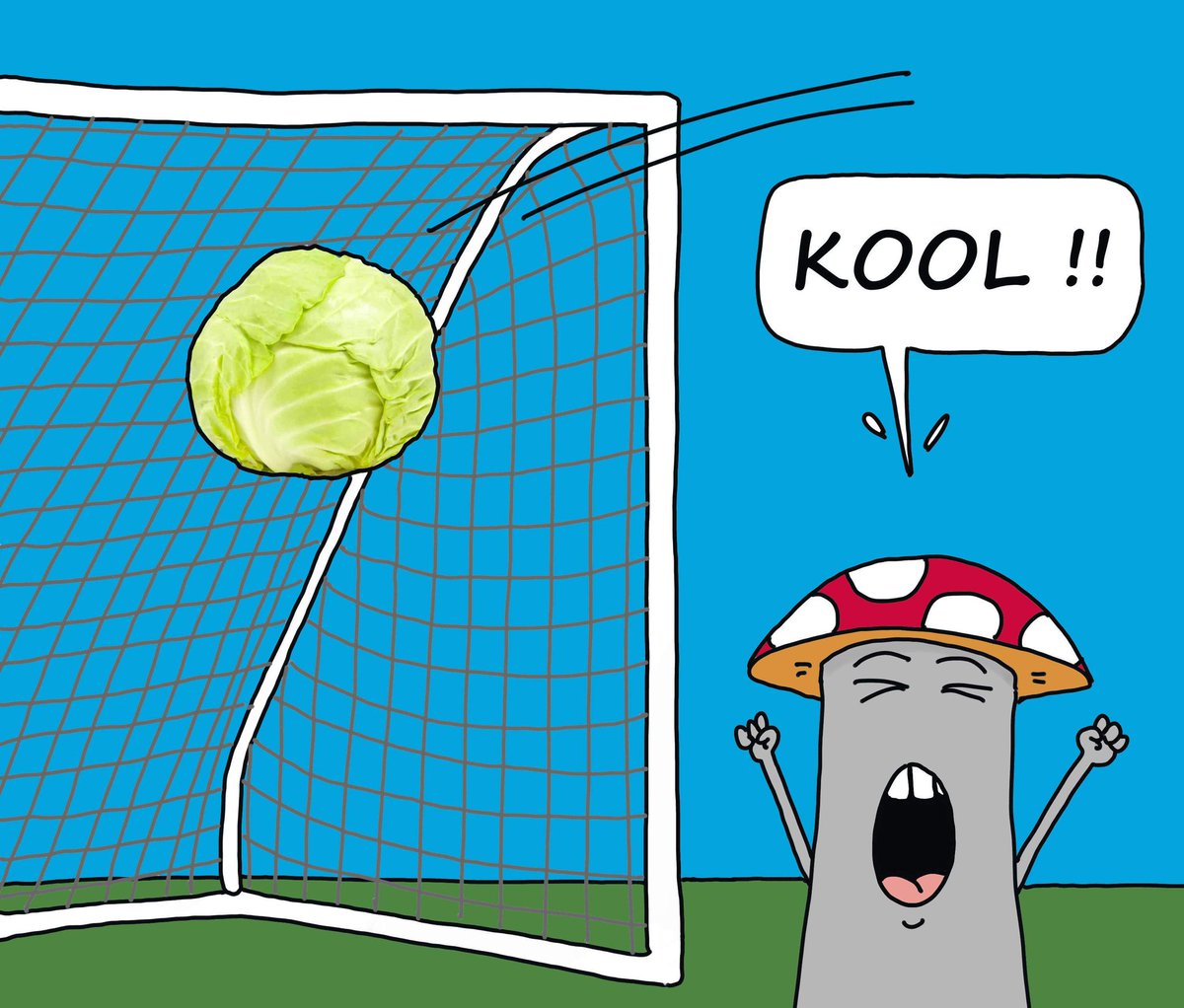 StudioSchagen's tweet photo. Kool!!! #kool #goal #doelpunt #gezwam #tekeningen #cartoon #creatief #grappigetekeningen #woordspeling #woordgrap https://t.co/UHF98QE4dJ