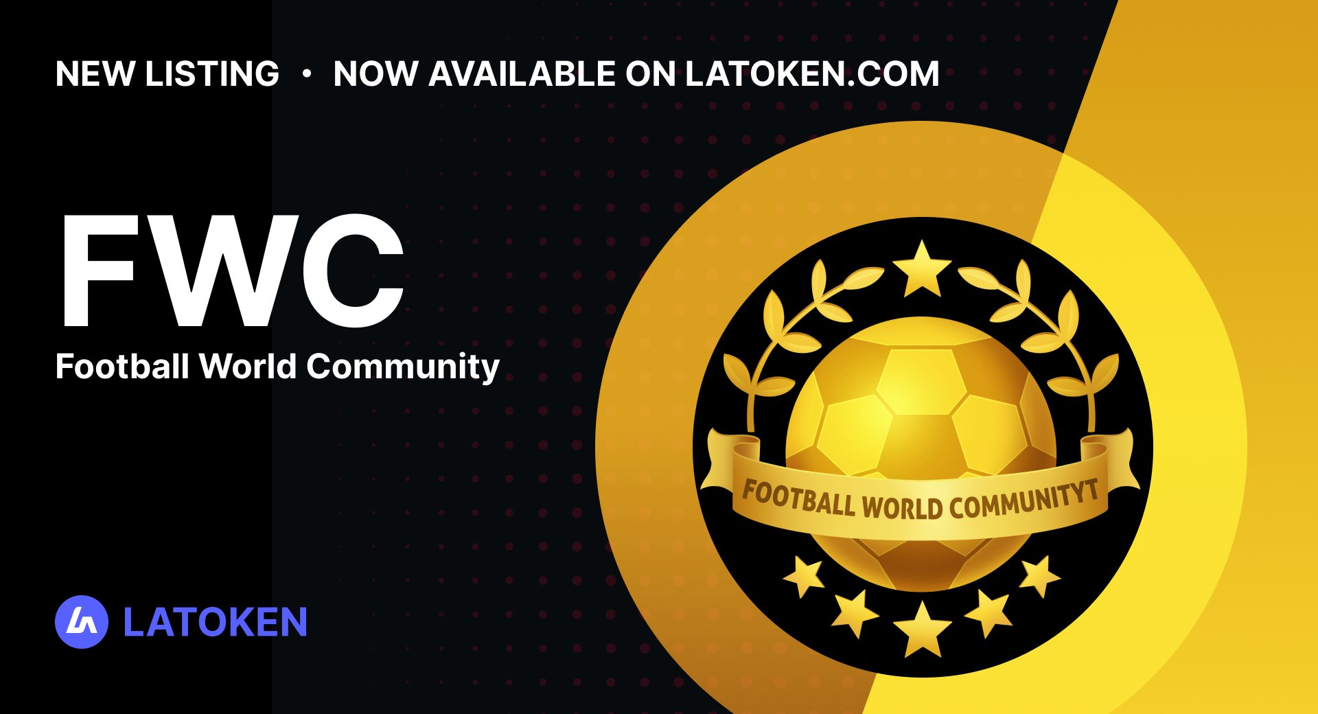 LATOKEN on Twitter "Football World Community (FWC) has been listed on
