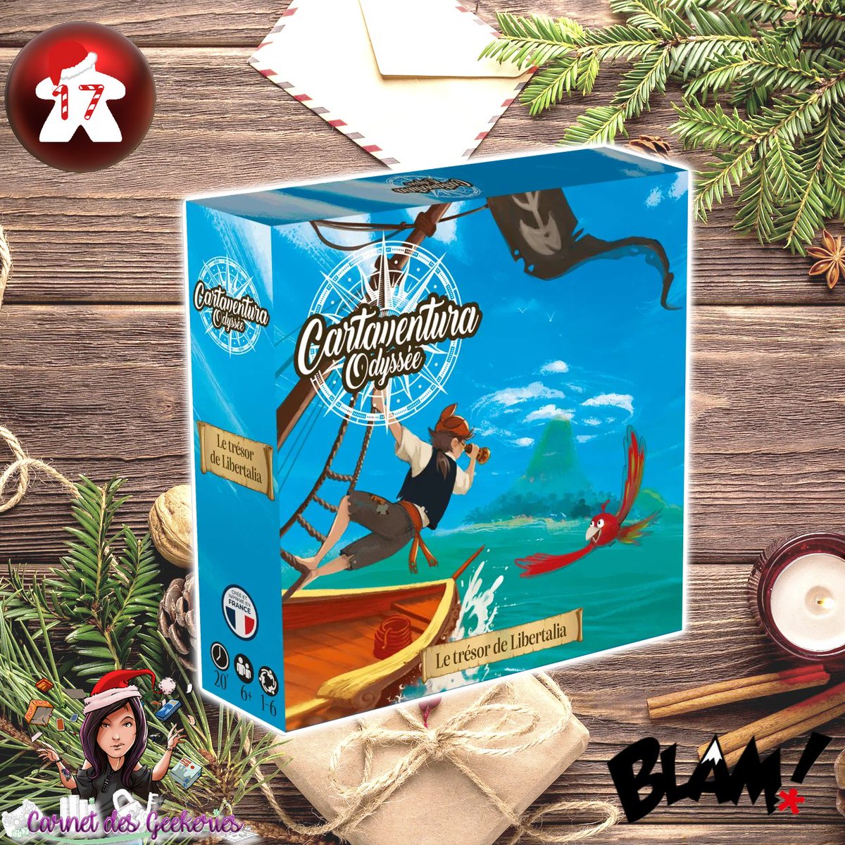 _Hina___'s tweet photo. 🎅 #CONCOURS 🎄 𝐂𝐚𝐥𝐞𝐧𝐝𝐫𝐢𝐞𝐫 𝐝𝐞 𝐥'𝐀𝐯𝐞𝐧𝐭 🎁 Case n°17

Le Cartaventura dans une version adaptée à toute la famille, ça vous tente ? 

🎁 A gagner : Cartaventura Odyssée
🎄 RT + Follow @_Hina___  &amp; @blamedition 
 
  🌟Fin le 23/12/22
🇫🇷🇧🇪🇨🇭🇱🇺
#j2s https://t.co/jISH4046kg