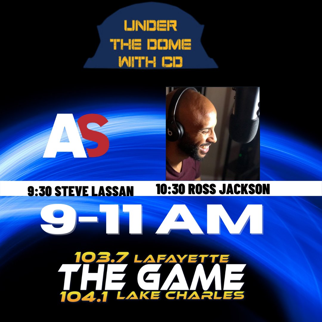 clintdomingue's tweet photo. Last @UndertheDomeCD of the year!

9:30 @AthlonSteven #CFB

10:30 @RossJacksonNOLA #Saints 

📻 @Game_Louisiana
📞 (337) 706-0111 https://t.co/HUcsUQOgo1