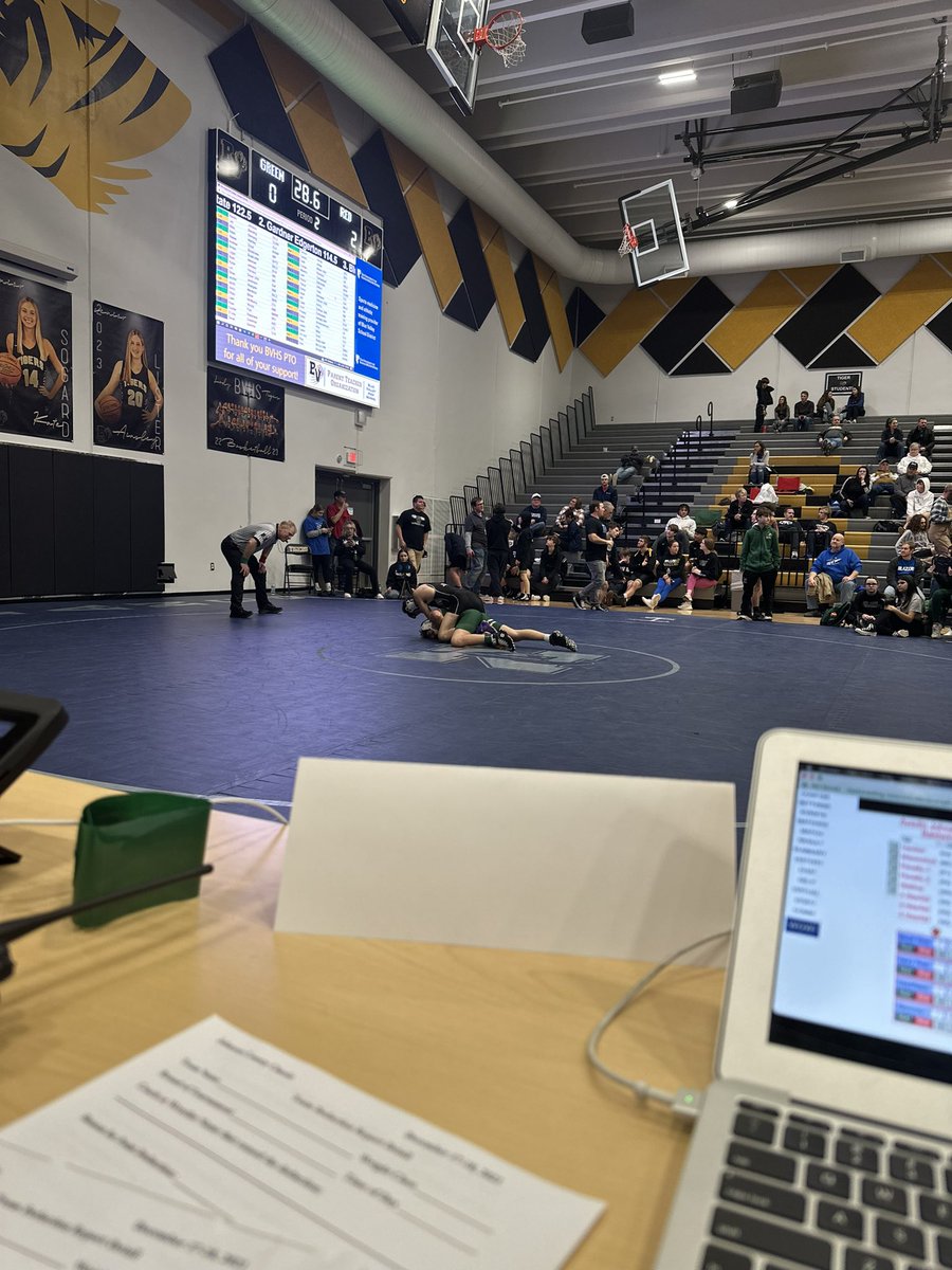 SamDollins's tweet photo. Working the @bvhs_tigers wrestling tournament this morning! Good luck to all the wrestlers today. https://t.co/0sQl8SIjtk
