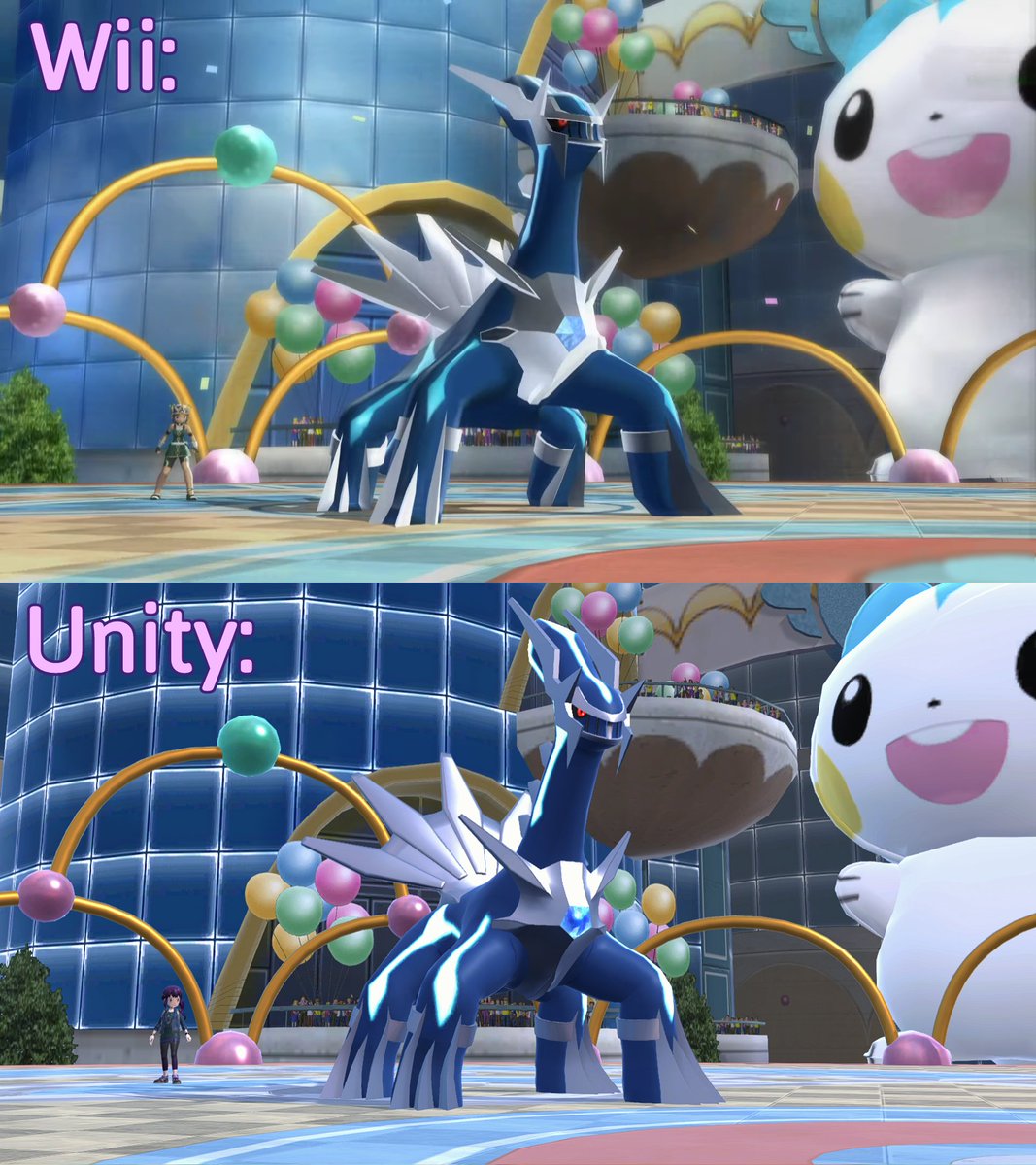 This is how a Pokemon Battle Revolution remake using nowadays models could look like in the Unity Engine. I'm starting to believe that a PBR mod for BD/SP could actually be possible, with the proper time and resources.