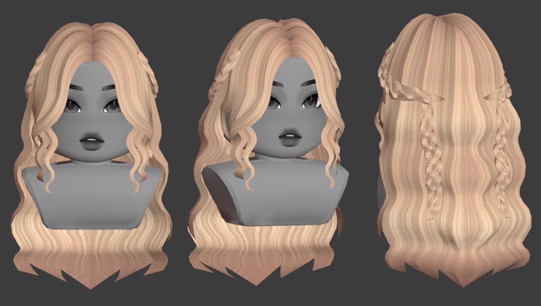 Brown Beachy Wavy Hair - Roblox