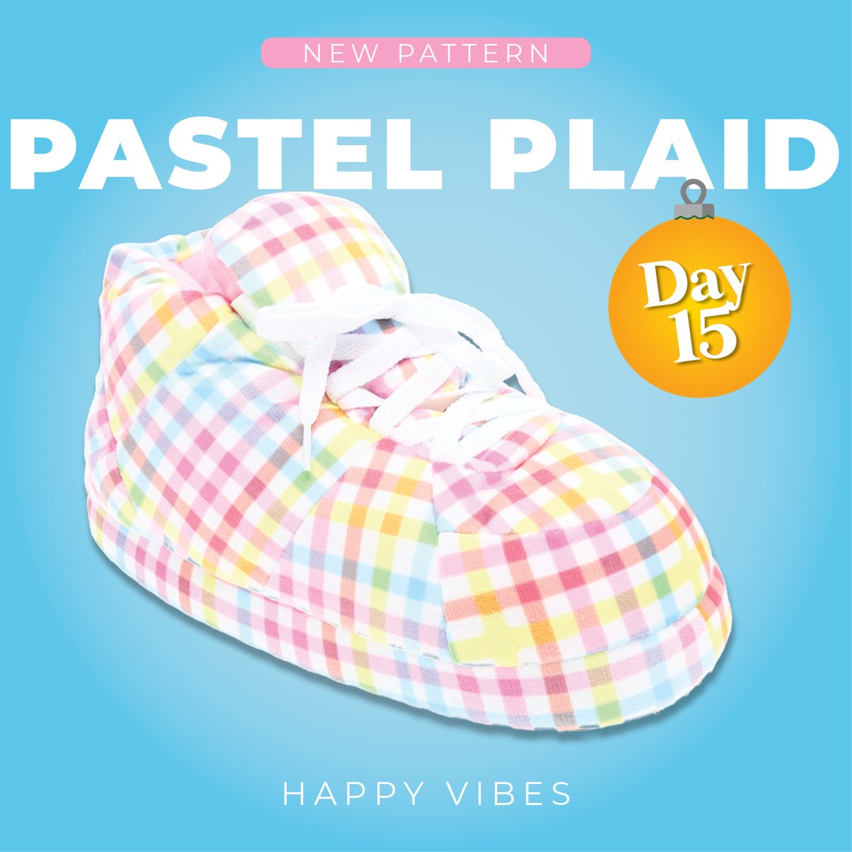 Day 15 of 21 Days of new slippers! Pastel Plaid will put a smile on anyone's face. 💝

#buyhappyfeet #happyfeetslippers #slippers #plaid #pastels #gifts #giftideas #itslikewalkingonpillows