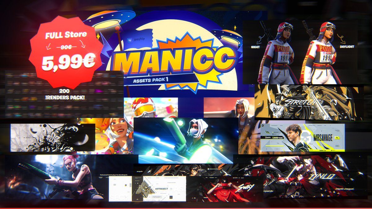 💥All of my store by 5.99€

Every assets that you need to make an absolute design!
Octane Lightrooms + 10 Headers PSD + Thumbnails PSD + 200 RENDERS + Manicc Assets Pack 1!🌟
FROM 90€ only 🆘5.99€🆘 !!Till 20/12!!
payhip.com/b/QiRL4
payhip.com/b/QiRL4💥