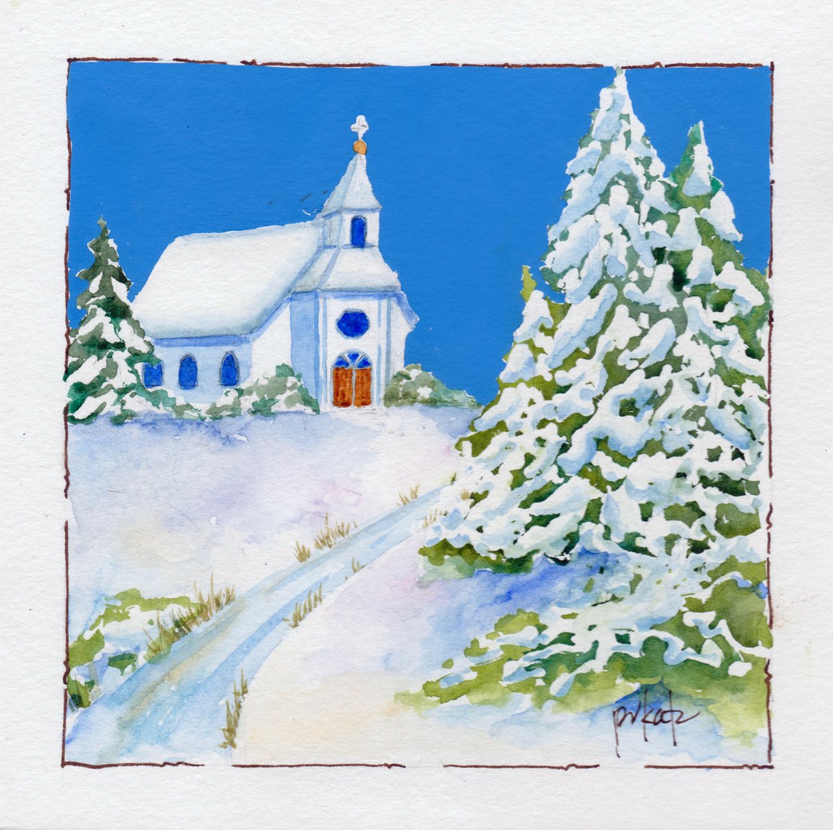 ‘Sunday Morning’ - the Day 9 Release in the Blue Sky Series featuring nine paintings in nine days. This 6x6 original watercolor on paper is mounted on an 8x8 mat board and priced at $75 (shipping and taxes included). See link for how to make it yours.  pauseworks.com/patkatzartwp/r…