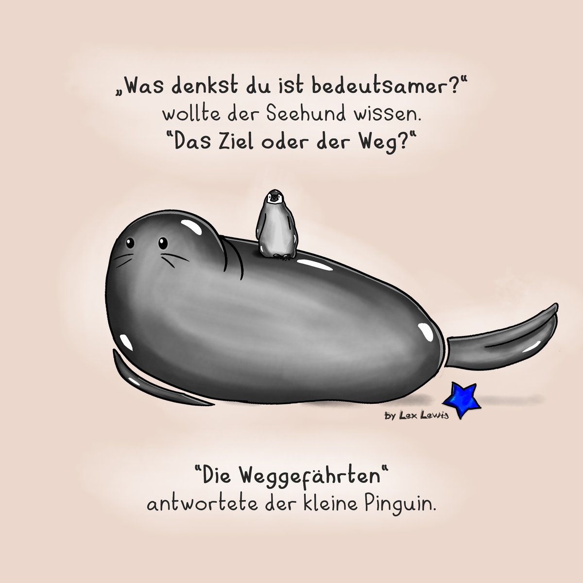 LexLeonOfficial's tweet photo. Der Seehund und der kleine Pinguin ★ https://t.co/B7QBE06jLX