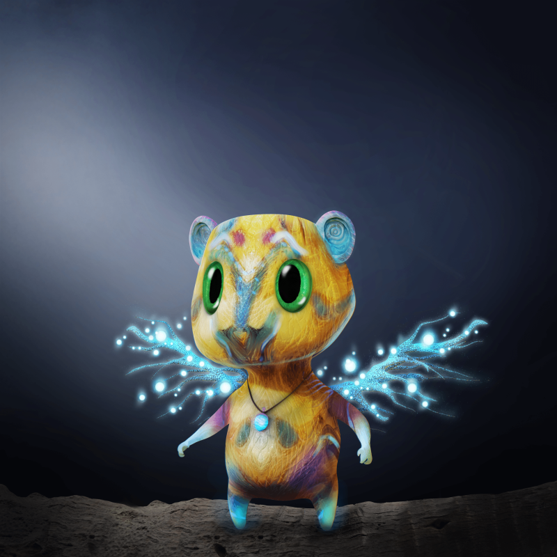 _jem_05's tweet photo. My Hearth Bearahma has had a mini makeover! Many thanks to @razmoket89 for my lovely Hearth Yellow and Shaman’s Acorn! Huge shout out to @bobo_nft for my adorable bear ears, they're most definitely my favourite trait XD 

Still missing Pen's Primordial Display...
#AurahmaRunway https://t.co/XHrUxn7I9Z