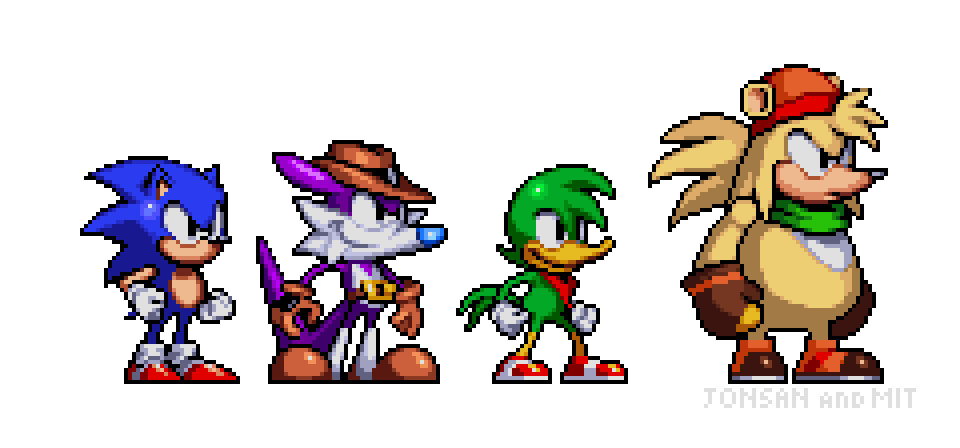 Bean & Bark Sonic Advance Battle Style Sprites by TheHoennest on Newgrounds