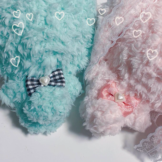 お迎えしたぬいのために人生初のぬい服作りもしました…(近況報告) 手縫いでチマチマ もこもこうさのつがい 