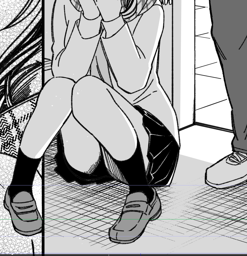 アシさんが何も言ってないのにスカートのヒダに丁寧なベタを入れてくれてる時、生かされてる感じがしますね…(感謝) 