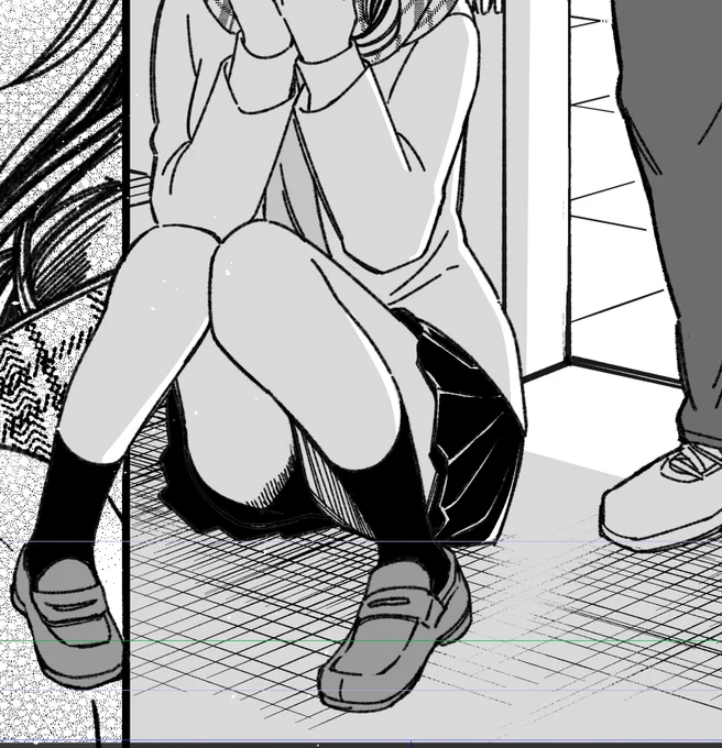 アシさんが何も言ってないのにスカートのヒダに丁寧なベタを入れてくれてる時、生かされてる感じがしますね…(感謝) 