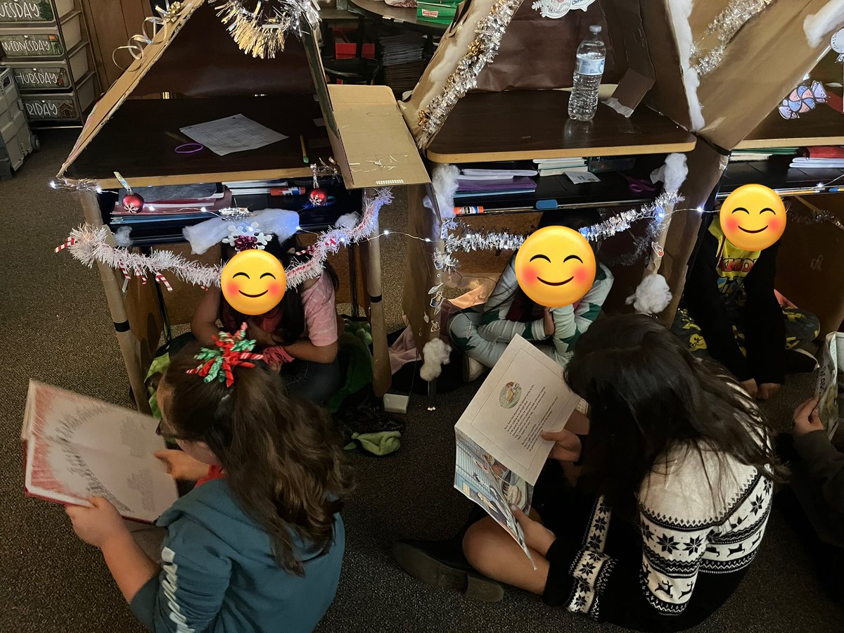 MrsStephieG's tweet photo. This week, my students worked hard on their gingerbread houses. They proved to be great planners, innovators, problem solvers, and collaborators. Then, we invited our buddy class to enjoy the gingerbread houses while we read to them. #thecoleway @NISDCole https://t.co/YUZ7kVHZrm
