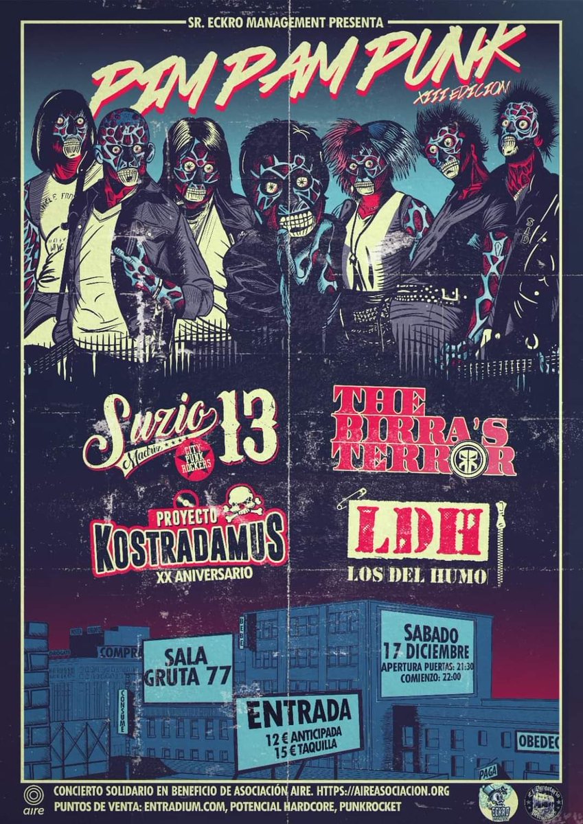 Esta noche en el <a href="/gruta77madrid/">Gruta 77</a> #pimpampunk, por una gran causa como es la que lleva a cabo <a href="/AIRESasociacion/">AIRES</a>