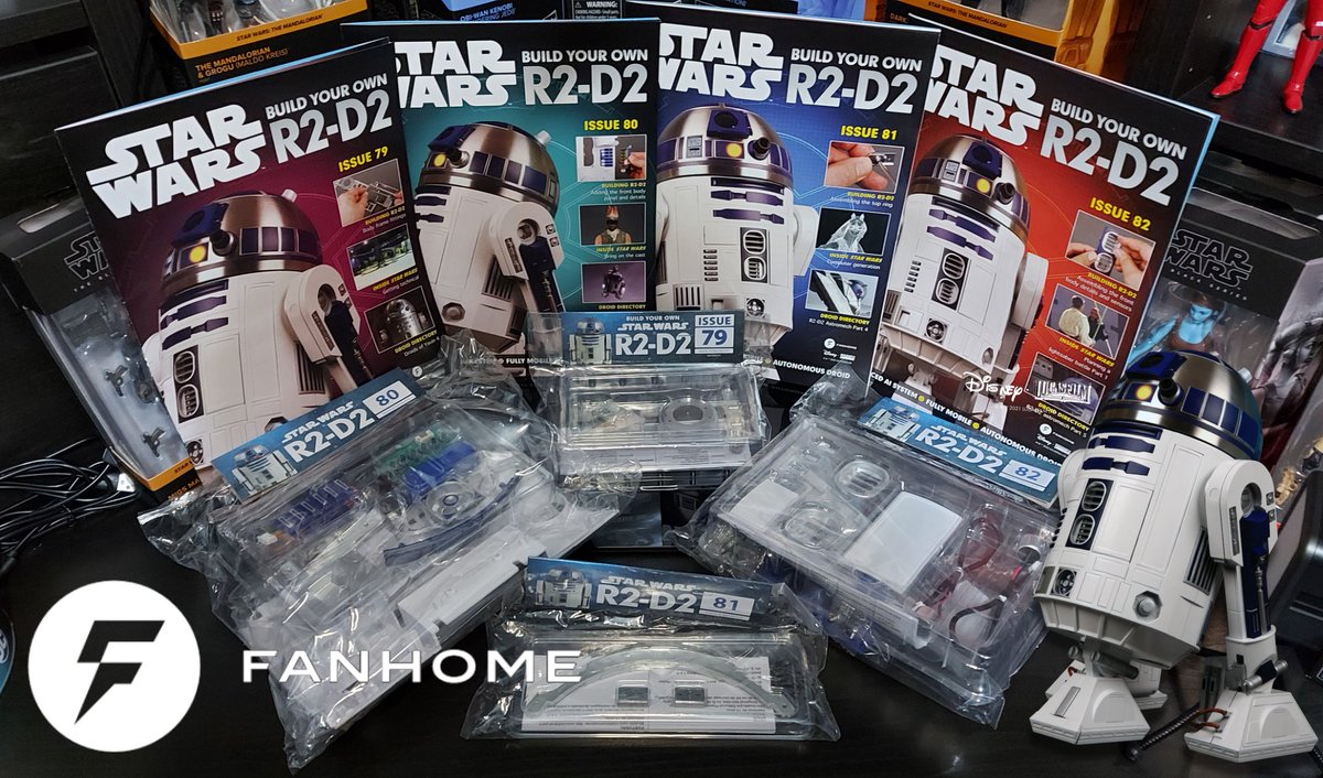 Eggmanstudiosig's tweet photo. Issues 79-82 of the #Fanhomeuk #starwars #r2d2 #buildyourown 1/2 scale #astromech #droid #modelkit #partworks #monthlysubscription @CoolToysUK @UKToyCollector @SmMarwood @Sean_Solo8 @DeAgostiniUK @FanhomeUK https://t.co/A6wAM9SqiL