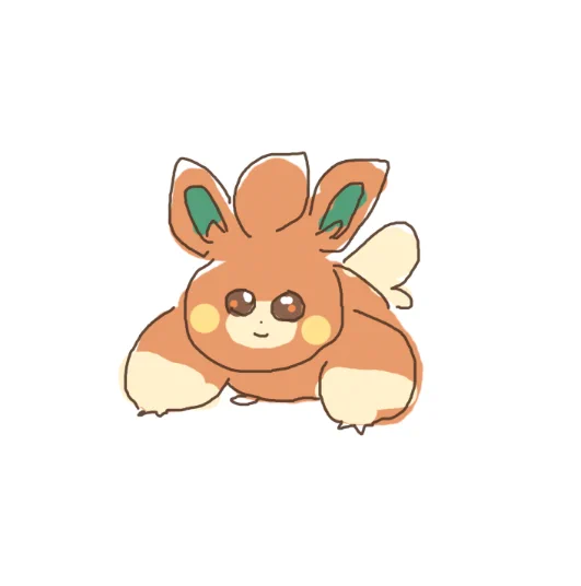 ペンで描いたパモとマウス産パモ 