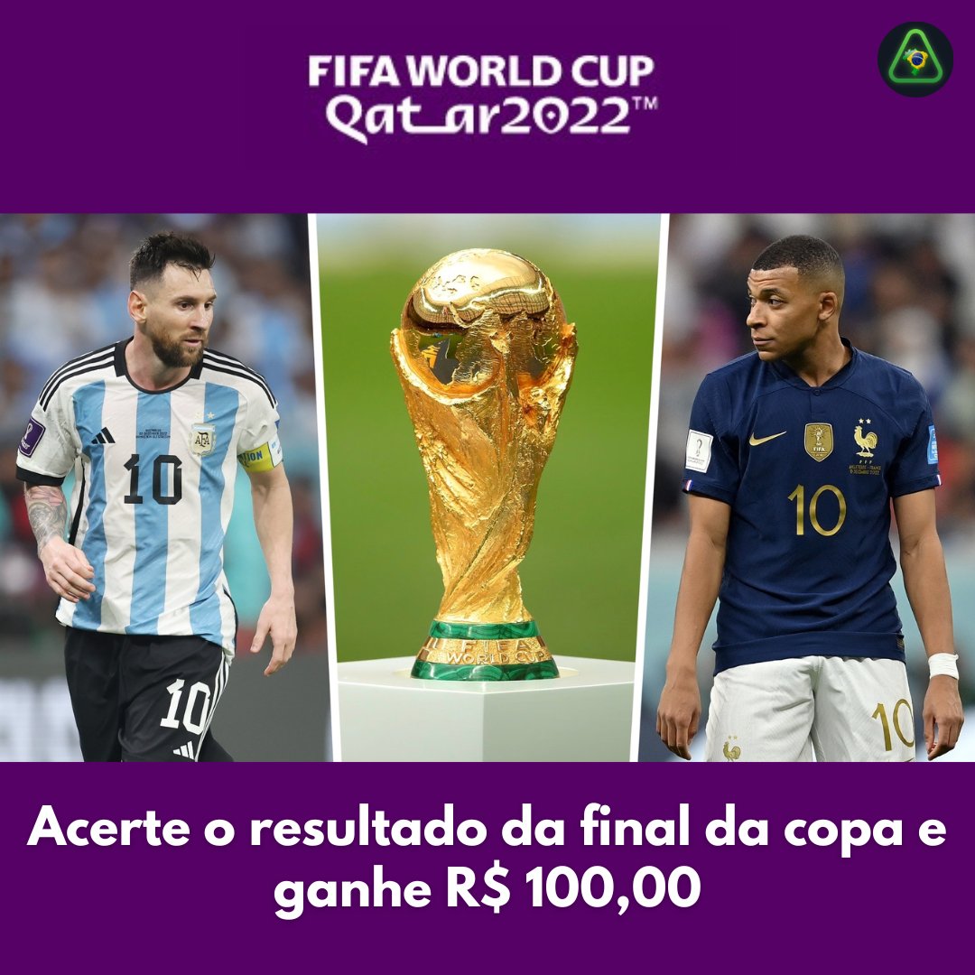 ⚽️Acerte o resultado da final da 🏆#CopaDoMundoFIFA 

🚨Os resultados devem ser enviados no Telegram t.me/aurorabrasil

✅Seguir <a href="/BrasilAurora/">Aurora Brasil</a>
✅Like
✅Retweet
✅Marcar 2 amigos

⚡️24 horas para participar

#CopaDoMundo2022 #Argentina #France #FIFAWorldCupQatar2022  #FIFA