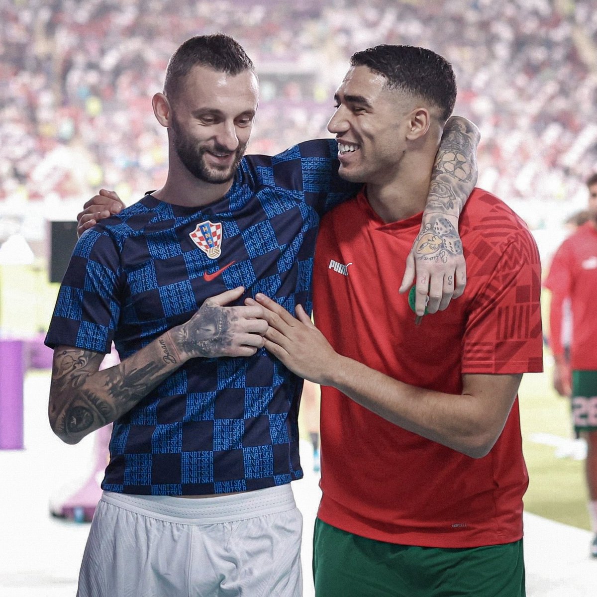 Brozo &amp; Hakimi 🤩🖤💙

#FIFAWorldCup #Qatar2022