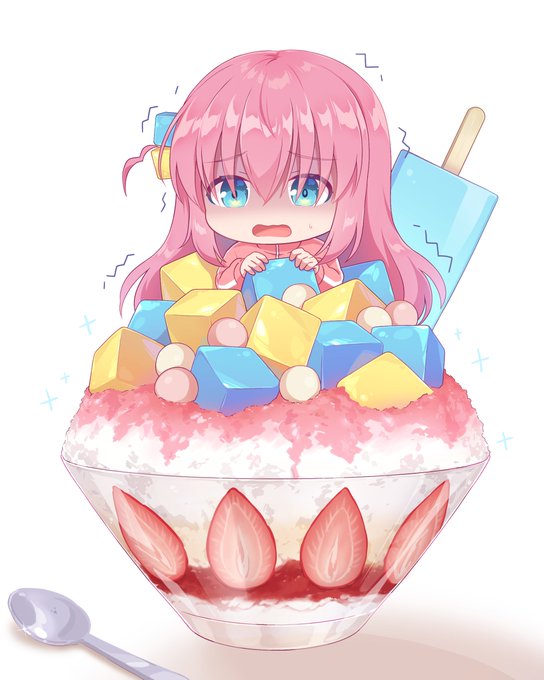 「hair between eyes shaved ice」 illustration images(Latest)