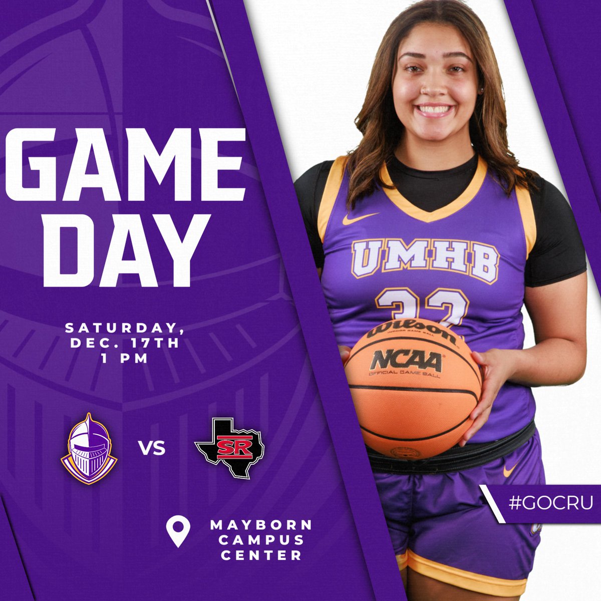⚡️GAME DAY⚡️

🏀 | Sul Ross State
⏰ | 1:00 PM
📍 | Mayborn Campus Center
📽 | cruathletics.com/live
📶 | cruathletics.com/live

#gocru