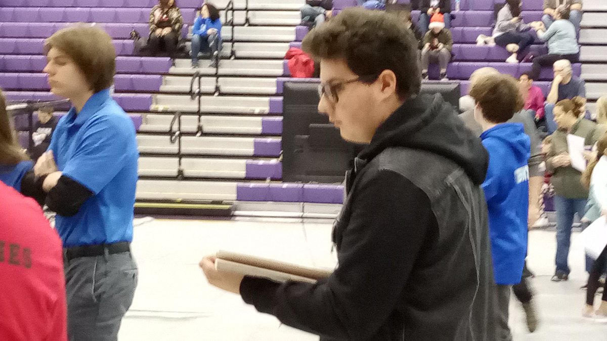 Robotics team getting ready for the first Vex Robotics competition